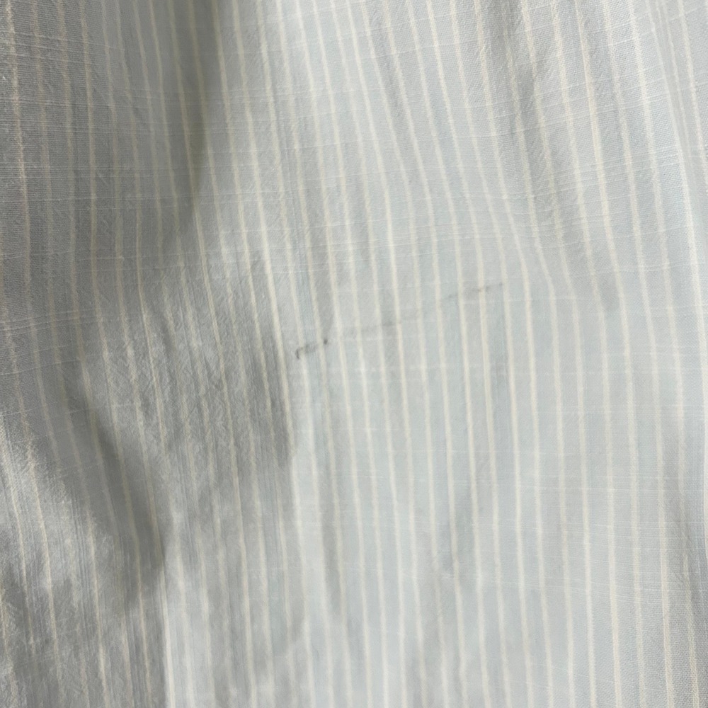 Mi Golondrina Hand Embroidered Tunic Dress Blue White Striped Size Large - Picture 8 of 10